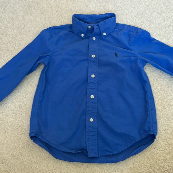 Ralph Lauren boy size 4/4T blue long sleeve button-down - Picture 1 of 5